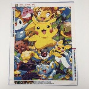 Completed Pokemon Pikachu Diamond Painting Wall Art HG661 (40-50) 15.5x19.5
